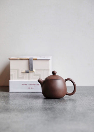 Jianshui Dragon Egg - dark clay teapot